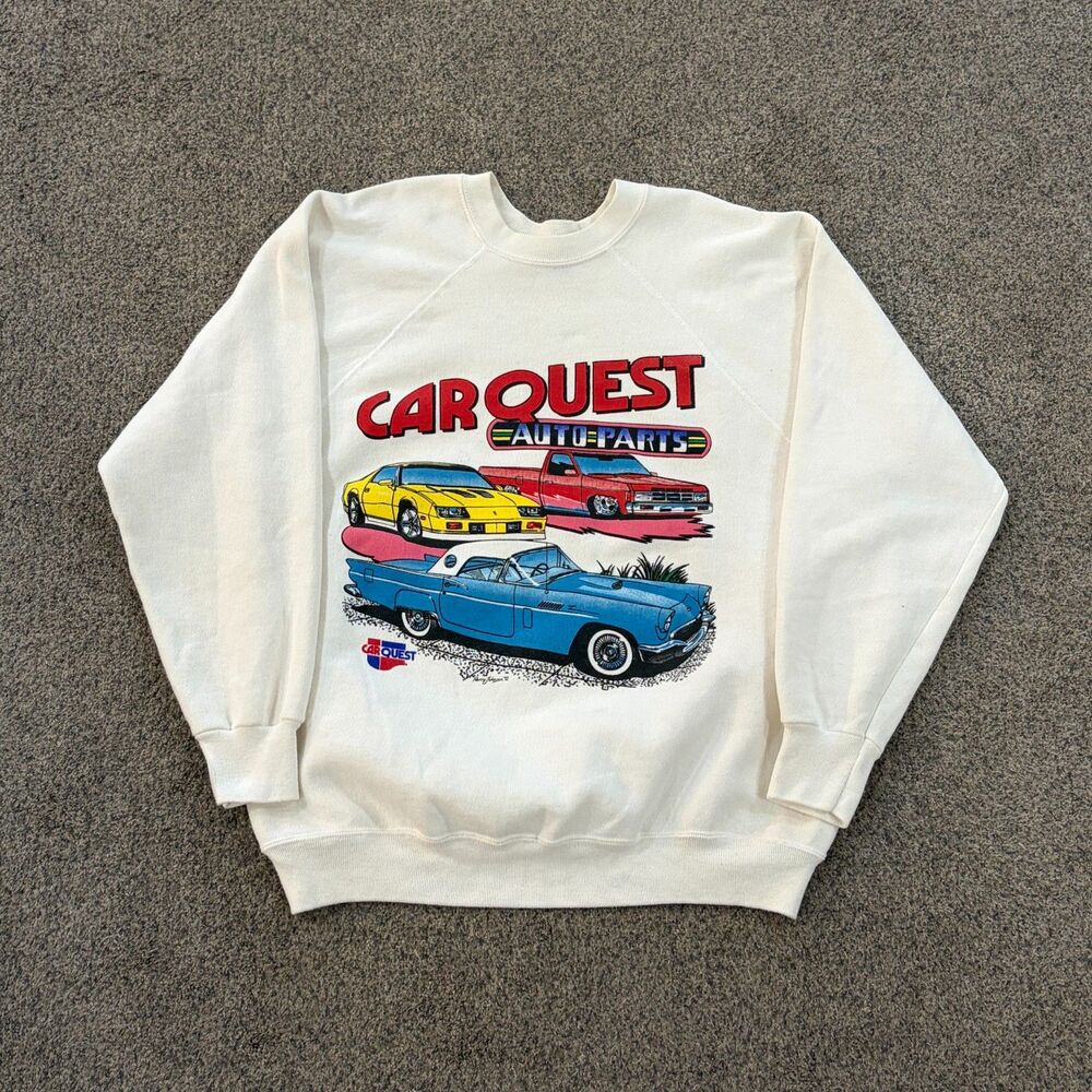 RARE Vintage 80s Carquest Auto Parts Promotional Promo Sweatshirt Men's Size L